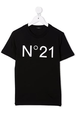 black cotton tshirt N°21 KIDS | N21173N01530N900